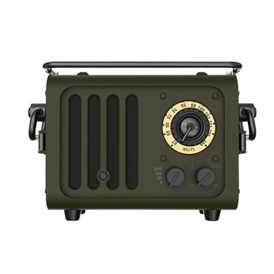 Altavoz portátil de Metal con Bluetooth, inalámbrico, estilo Jeep salvaje, Radiooo Wd101gn, Radio Fm Retro para exteriores, regalo creativo para acampar