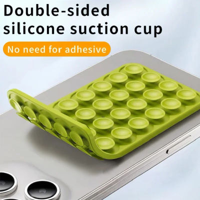 Almohadilla de succión de silicona de doble cara para fijación de teléfonos móviles, ventosa adhesiva de silicona para fijación.