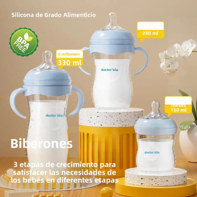 Biberón de 150/240/330 ml para recién nacidos, biberones de PP anticólicos y antiflatulencias, biberones para alimentación con leche, libres de BPA para bebés