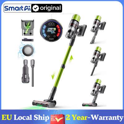 SmartAI V6 Aspiradora Sin Cable, Aspiradora Escoba 65KPA 650W Potente, Hasta 80Min de Autonomía, Batería Grande 24000mAh, Cepillo Anti-Enredos, Ligera y Multiusos con Filtro HEPA12, Para Alfombras,