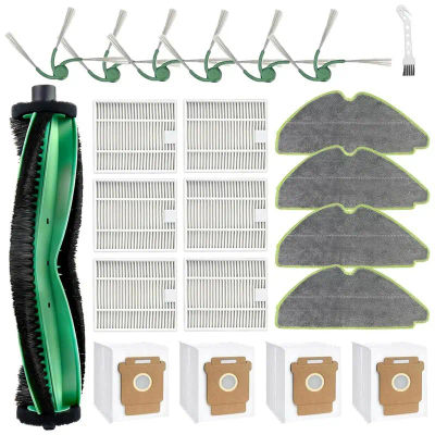 EMECE-Para aspiradora Irobot 115 Combo /115 Combo+, 1 cepillo principal, 6 cepillos laterales, 6 filtros, 4 almohadillas para fr