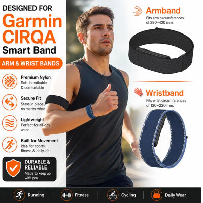Correa de nailon para bíceps/muñeca para Garmin Cirqa, pulsera ajustable para monitor de actividad física, correa de repuesto para accesorio Garmin CIRQA