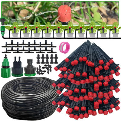 Kit de sistema de riego automático por goteo para jardín, aspersor de 1/4 ''y 13CM para maceta de bonsái, planta, flor, invernadero vegetal