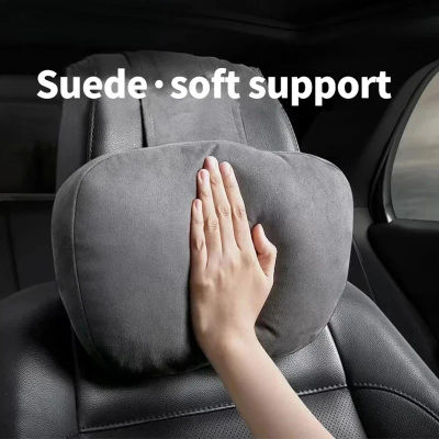 Almohada para el cuello del coche, almohada para reposacabezas del asiento del coche, cojín Protector de algodón con memoria automática para soporte Universal para la cabeza del coche para silla de