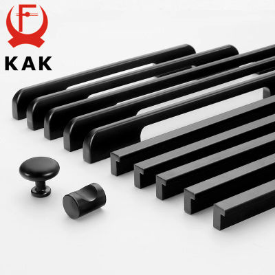 KAK-tiradores ocultos para armario, tiradores de cocina de aleación de aluminio, tiradores de armario, perillas de cajón, herrajes para puertas de habitación y muebles, color negro
