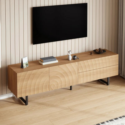 Mueble para TV moderno, soportes para TV, panel para TV, soportes para TV inferiores. Diseño único, textura 3D. 180 X 38 X 51,5 Cm (L X P X H)