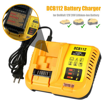 Reemplazo del cargador de batería UE DCB112 para batería de iones de litio DeWalt 12V 20V DCB208 DCB201 DCB200 DCB612 (batería no incluida)