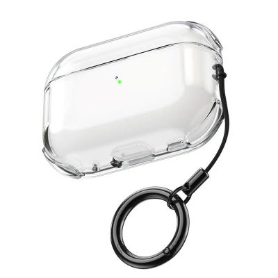 Funda transparente de TPU para Airpods Pro 3 2 1 4, Funda para auriculares, Fundas a prueba de golpes para AirPods Pro3 4 4th Pro2 2025, Funda con cordón