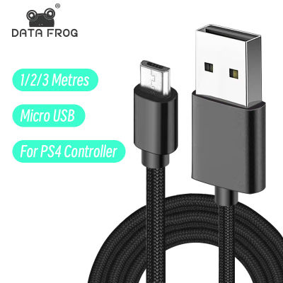 Cable de datos de carga DATA FROG 1M 2M 3M para controlador de PS4 Cable cargador USB para PS4 Gampad Joystick accesorios de juego