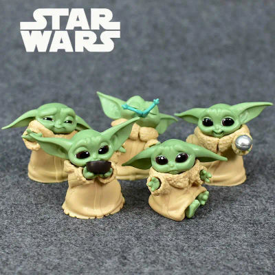 Nuevo Set de 5 Figuras de Acción de Baby Yoda Grogu Mandalorian, Juguetes de 4-7cm, Figuras de Acción de Baby Yoda, Star Wars, Regalos Populares de Navidad