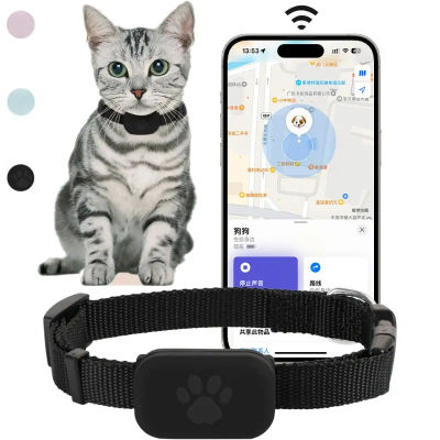 Rastreador GPS Bluetooth para Mascotas, Mini Rastreador para Perros, Alerta de Movimiento, Collares Antipérdida para Gatos y Cachorros, Localizador Global Remoto