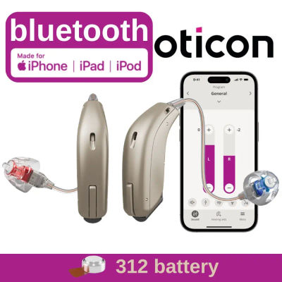 Oticon 48 canales Jet 1 Jet 2 miniRITE audífono compatible con Bluetooth streaming 312 batería adecuada para personas mayores el aldult