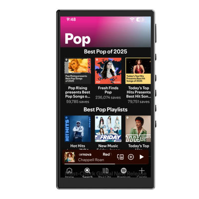 Famue Reproductor MP3 Android 13 con Bluetooth y WiFi, Reproductor MP3 MP4 con Spotify,Audible,Pandora,Versión independiente/en red