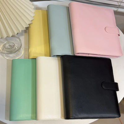 Carpeta de Cuero PU A6/A5 Macaroon de 18 Colores, para DIY, Colección de Fotografías, Diario, Agenda, Planificador, Álbum, Papelería