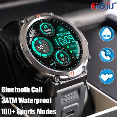 Reloj Inteligente EIGIIS KE3 para Hombre con Linterna, Más de 100 Modos Deportivos, Resistente al Agua IP67, Monitor de Actividad Física con Pulsómetro y Registro del Sueño