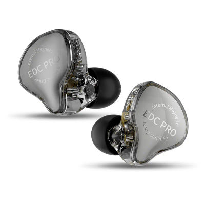 Auriculares KZ EDC Pro Wire, controladores dinámicos grandes, Monitor de graves, intrauditivos con cancelación de auriculares con Cable de Audio desmontable