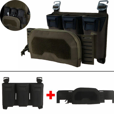 Bolsa Táctica Admin con Sistema MOLLE de Doble Capa para Airsoft, con Compartimento Triple para Cargadores de 5.56 y 9mm