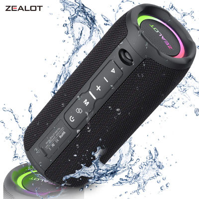 ZEALOT-S49PRO Altavoz Bluetooth portátil 20W IPX6 impermeable potente caja de sonido bajo Boost doble emparejamiento altavoz inalámbrico verdadero