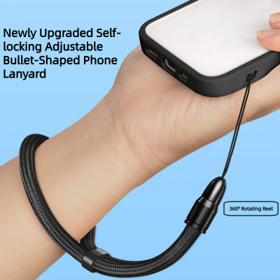 Correa multifuncional para teléfono móvil, funda para teléfono con forma de bala, cuerda corta, cordón de longitud ajustable para auriculares y disco en U