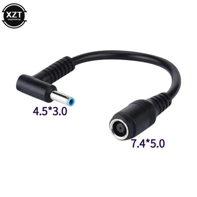 Convertidor de cargador de corriente CC de 7,4mm a 4,5mm, gran Cable conector adaptador CC de repuesto para puntas azules HP Dell, 1 ud.