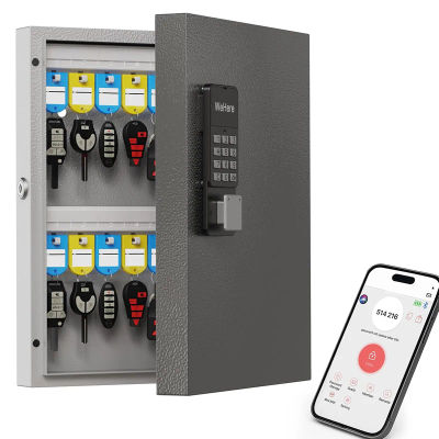WeHere-caja de bloqueo de 32 llaves, gabinete de almacenamiento inteligente montado en la pared, OTP/APP, Bluetooth/desbloqueo de código fijo, gestión de llaves segura
