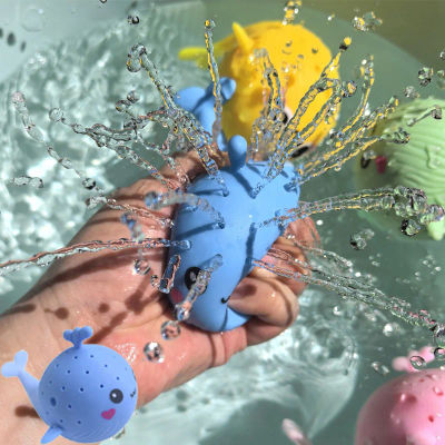 Juguetes de Baño para Bebés, Esponja Absorbente de Agua, Ballena para Apretar, Juguetes Antiestrés, Juguete Acuático para Niños, Juguete Blandito para el Verano