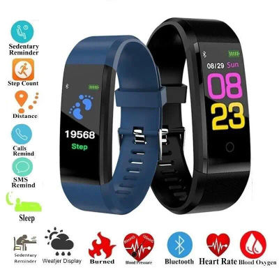 Reloj inteligente 115plus para niños, pulsera deportiva inteligente con Bluetooth 4,0 para iOS, Android, rastreador deportivo, reloj de pulsera táctil