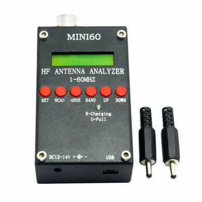 2024 Mini60 Sark100 1-60MHz HF ANT SWR Analizador de antena Medidor + Bluetooth + Aplicación Android + Batería para Radioaficionado Hob