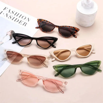 Gafas de sol de ojo de gato para mujer, lentes de sol Retro con montura pequeña, protección UV 400, tendencia de moda