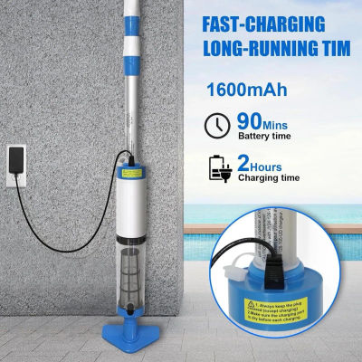 Aspiradora de piscina 3 en 1, aspiradora de piscina eléctrica multifuncional recargable para bañeras, piscinas de peces