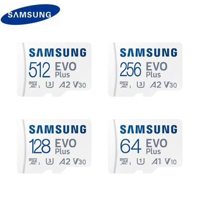 Tarjeta de memoria SAMSUNG EVO PLUS Micro SD de 64GB C10 TF MicroSD SDXC 128GB 256GB 512GB 1TB U3 V30 4K para teléfono, dron y cámara.
