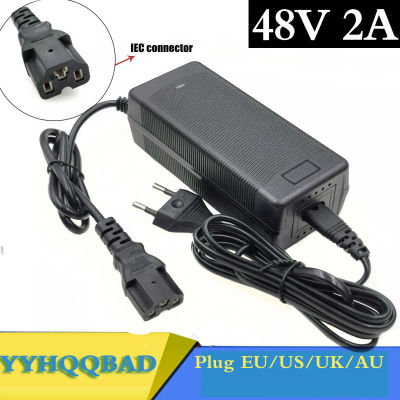 Cargador de batería de plomo-ácido de 48V 2A para bicicletas eléctricas, scooters y motocicletas, cargador de batería de plomo-ácido de 55.2V con conector PC IEC.