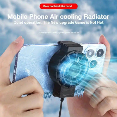 Enfriador de teléfono alimentado por USB, mini ventilador de refrigeración para teléfono, ventilador de refrigeración portátil, esencial para jugadores de transmisión en vivo