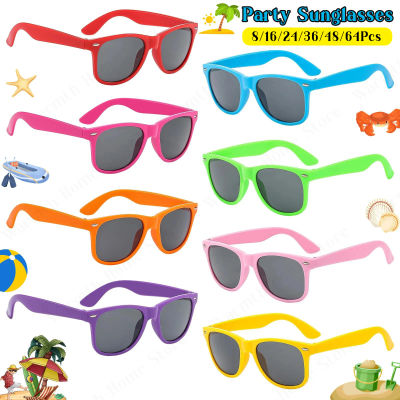 8-64 Uds gafas de fiesta coloridas gafas de sol de boda a granel para invitados despedida de soltera playa piscina UV400 gafas recuerdos de cumpleaños