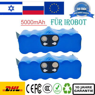 Batería de iones de litio de 14,4 V y 5000Ah para aspiradora iRobot Roomba 500 600 700 800 Series 510 530 550 560 650 770 780 790 870 880 R3
