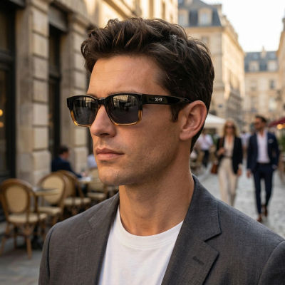 Gafas de Sol Cuadradas de Lujo Ligero, Diseño Minimalista, Elegantes, Unisex, Protección UV400, Modelo 9017