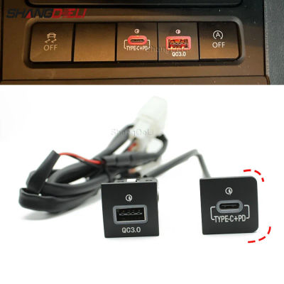 Cargador USB de coche PD carga rápida QC3.0 adaptador de carga de teléfono botón de salida para VW Golf 6 MK6 Jetta 5 Scirocco 2006 - 2012