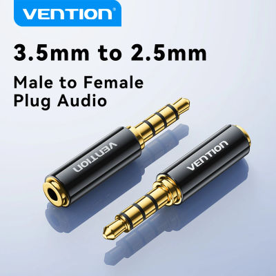 Vention Jack 3,5mm a 2,5mm enchufe macho a hembra adaptador de Audio para altavoz portátil auriculares Jack conector de Cable auxiliar 2,5 a 3,5
