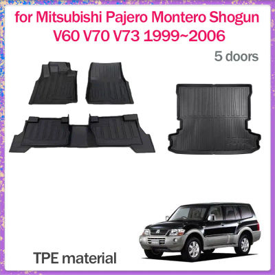 Alfombrilla para Mitsubishi Pajero Montero Shogun V60 V70 V73 1999~2006, TPE, Interior, Impermeable, Alfombra para Maletero, Accesorios