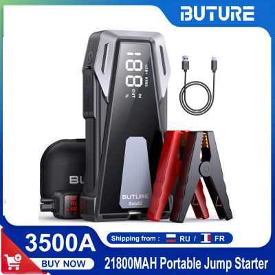 BUTURE-arrancador de batería para coche, cargador de batería automotriz de 2500A, Banco de energía portátil, pantalla grande, potente refuerzo para coche