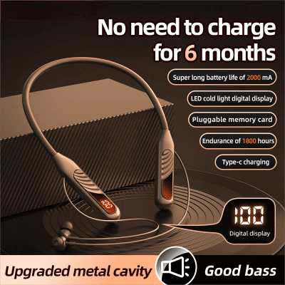 Auriculares inalámbricos Bluetooth BT8, auriculares para deportes al aire libre, auriculares con Control de botón de pantalla V5.3 para música