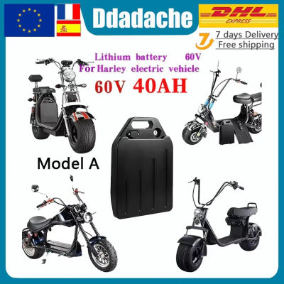 Scooter eléctrico Citycoco de 60V 100ah, adecuado para motocicletas/triciclos/bicicletas de 250W~2000W, batería de litio resistente al agua + cargador de 67.2V