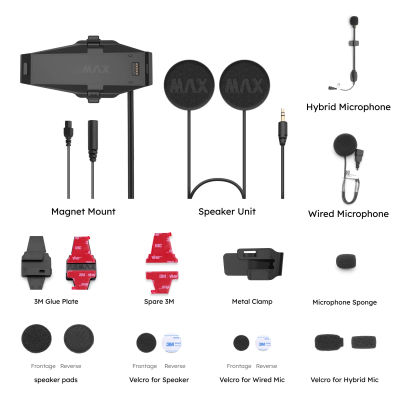 Altavoz ASMAX F1 de 40MM para motocicleta, Clip trasero Bluetooth para auriculares F1, trigo blando y trigo duro