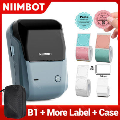 Niimbot B1 Mini impresora térmica de etiquetas, máquina portátil autoadhesiva con Bluetooth para etiquetas adhesivas UV redondas, rollos de etiquetas