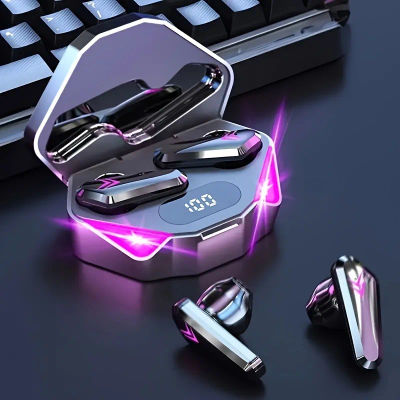 X15 TWS Auriculares inalámbricos con Bluetooth pantalla LED auriculares para jugadores con micrófono auriculares inalámbricos con cancelación de ruido auriculares Bluetooth