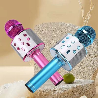 Micrófono de Karaoke inalámbrico Altavoz Bluetooth, controles multifunción Micrófono de mano portátil 5 en 1 para cantar para fiesta