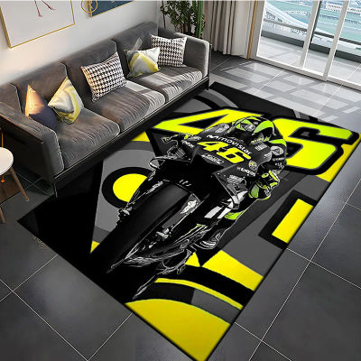 Alfombra Amarilla con Diseño de Cabeza de Doctor de Dibujos Animados, Alfombra para Sala de Estar con Temática de Carreras, Número 46, Alfombra Decorativa para Dormitorio