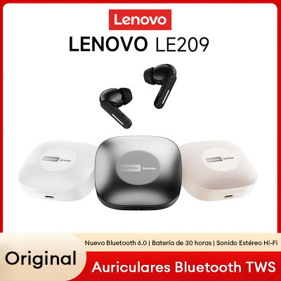 Original Lenovo LE209 auriculares inalámbricos Bluetooth 6,0 reducción de ruido auriculares deportivos HiFi auriculares para juegos de larga duración
