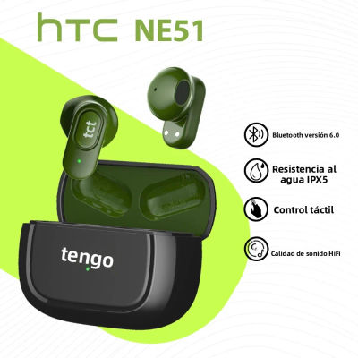 HTC NE51 Auriculares Bluetooth TWS Mini Auriculares deportivos Auriculares inalámbricos Auriculares inteligentes con reducción de ruido Verde Negro