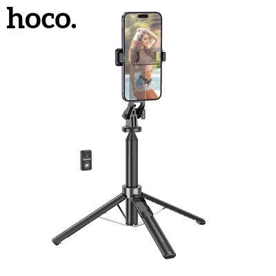 HOCO-Palo de Selfie inalámbrico K21, soporte de aleación de aluminio para transmisión en vivo con Bluetooth, trípode extensible remoto, soporte para función PTZ